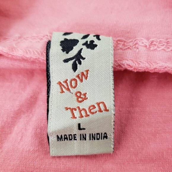 Now & Then Crochet Maxi Skirt Cotton Prairie Boho Pink Pull On Womens Size Large - Picture 5 of 11